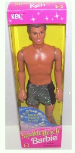 0074299143502 - SPARKLE BEACH KEN BARBIE DOLL WITH A BRACELET FOR YOU