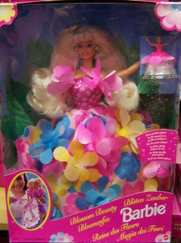 0074299170324 - 1996 - MATTEL - BLOSSOM BEAUTY BARBIE - DRESS BECOMES A FLORAL BOUQUET - MAGICAL SPRINKLES GLITTER - W/ MAGIC FAIRY - NEW - OUT OF PRODUCTION - COLLECTIBLE