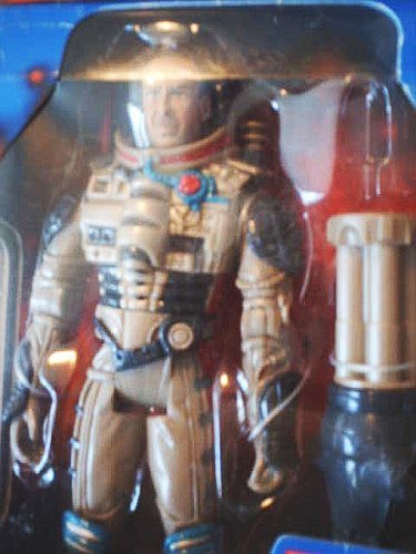 0074299194122 - 8 BRUCE WILLIS AS HARRY STAMPER IN SPACESUIT WITH SPACE HELMET SPECIAL COLLECTOR FIGURE - HOT WHEELS TOUCHSTONE PICTURES ARMAGEDDON COLLECTION