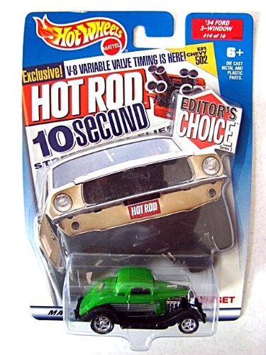 0074299278709 - 1:64 GREEN '34 FORD 3-WINDOW - #14 OF 16 - HOT WHEELS HOT ROD MAGAZINE EDITOR'S CHOICE SERIES 1 - TARGET STORES EXCLUSIVE