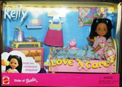 0074299292439 - BARBIE KELLY LOVE N CARE CHICKENPOX DISAPPEAR DOLL PLAYSET