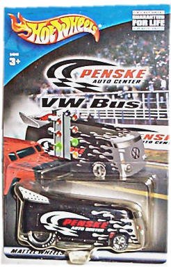 0074299549465 - VW DRAG BUS HOT WHEELS - PENSKE AUTO CENTER SERIES - BLACK VW BUS - LIMITED EDITION 1:64 SCALE COLLECTIBLE DIE CAST METAL TOY CAR MODEL BY LIBERTY PROMOTIONS
