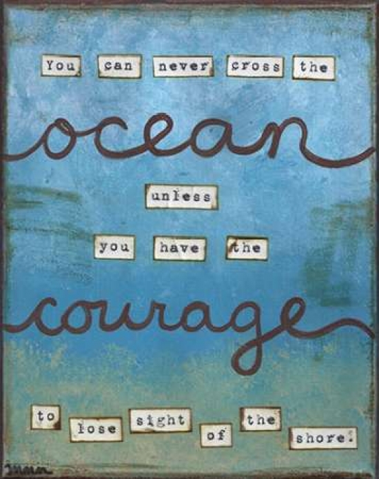 7430013278272 - OCEAN COURAGE POSTER PRINT BY MONICA MARTIN (8 X 10)