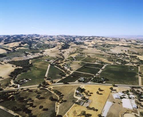 7430042133153 - AERIAL VIEW OF THE PASO ROBLES WINE COUNTRY CALIFORNIA USA POSTER PRINT (27 X 22)