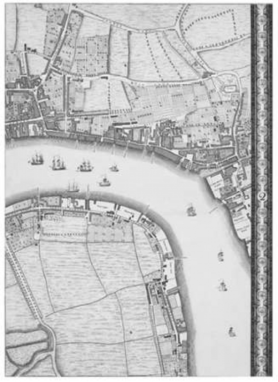 7430047243260 - ROQUE SECTIONAL MAP OF LONDON 1748 POSTER PRINT BY JOHN ROQUE (20 X 28)