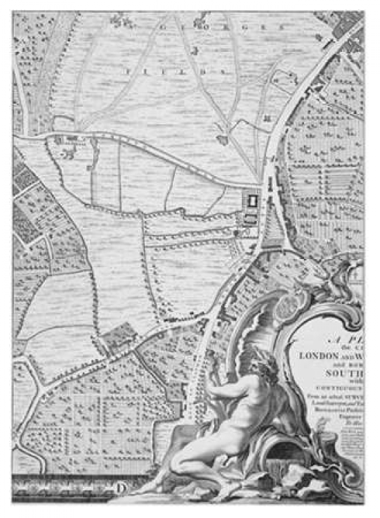 7430047343359 - ROQUE SECTIONAL MAP OF LONDON 1748 POSTER PRINT BY JOHN ROQUE (9 X 12)