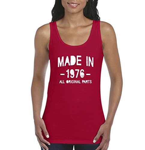 7430941216254 - ACACIA MADE IN - 1976 - ALL ORIGINAL PARTS WOMEN TANK TOP X-LARGE RED