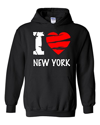 7431034059000 - ACACIA I LOVE NEW YORK - MOST POPULAR STATE SERIES UNISEX HOODIE SWEATSHIRT X-LARGE BLACK