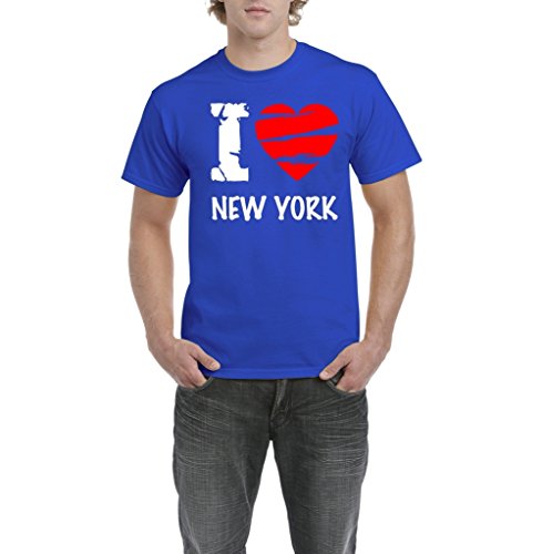 7431035925939 - ACACIA I LOVE NEW YORK - MOST POPULAR STATE SERIES MENS T-SHIRT TEE X-LARGE ROYAL BLUE