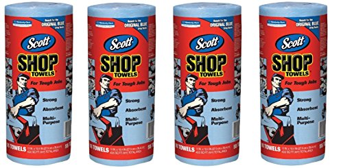 7432107530532 - SCOTT- MULTI PURPOSE SHOP TOWELS FOR HANDS AND CLEANUP JOBS, PACK OF 4 ROLLS 55 SHEETS PER ROLL - 220 TOTAL SHEETS