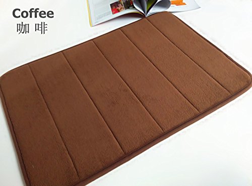 0743270825521 - NEWEST DESIGN HOT SALE HIGH QUALITY 360 ROTATABLE OF SLIP-RESISTANT PAD ROOM OVAL CARPET FLOOR MATS 40*60CM WATER ABSORPTION MAT (COFFEE)