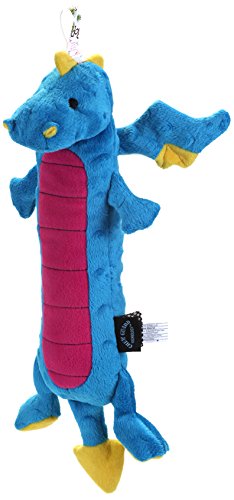 0743723702966 - GODOG SKINNY DRAGONS BLUE LARGE TOY WITH CHEW GUARD