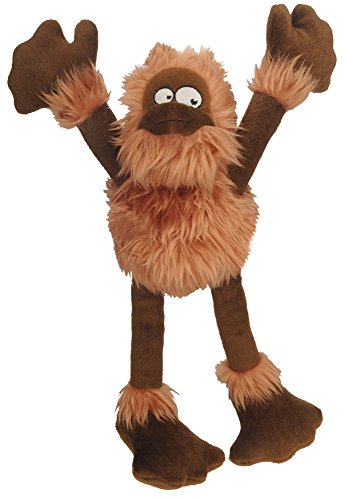 0743723708951 - GODOG CRAZY TUGS SASQUATCHES WITH CHEW GUARD TECHNOLOGY TOUGH PLUSH DOG TOY, LARGE, BROWN