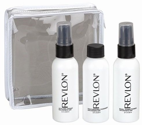 0743724409185 - REVLON WIG TRAVEL KIT FOR SYNTHETIC HAIR, 3 PACK - 2 OZ. CLEANSER, CONDITIONER & STYLING SPRAY