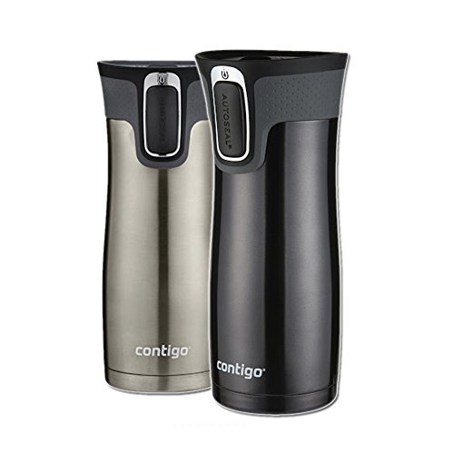 0743724511666 - CONTIGO AUTOSEAL WEST LOOP STAINLESS STEEL TRAVEL MUG WITH EASY-CLEAN LID. 2-PACK