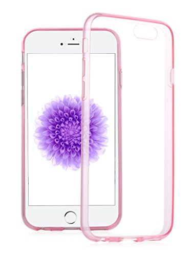 0743724575576 - IXCC CRYSTAL SERIES APPLE IPHONE 6/6S PROTECTIVE SLIM COVER CASE WITH TRANSPARENT CLEAR PC HARD BACK PLATE AND SOFT TPU GEL BUMPER - PINK