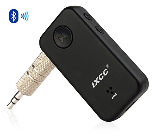 0743724575804 - IXCC PORTABLE WIRELESS BLUETOOTH 4.0 RECEIVER WITH MALE TO MALE 3.5MM UNIVERSAL AUXILIARY AUDIO STEREO OUTPUT BUNDLE WITH MICRO USB CABLE, BLACK