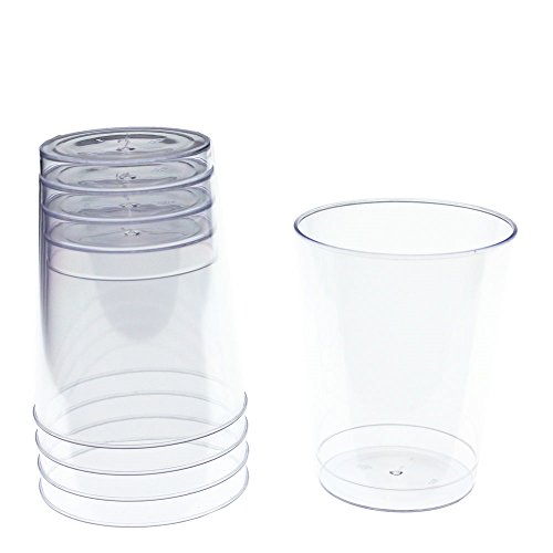 0743795472781 - EXQUISITE 20 COUNT 8 OZ. ELEGANT CLEAR PLASTIC CUPS - CRYSTLE CLEAR PARTY WEDDING TUMBLERS