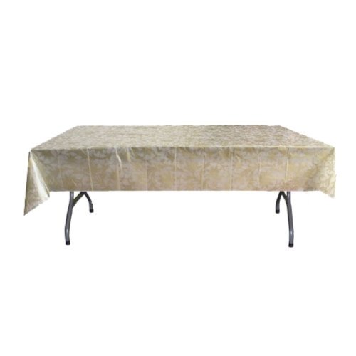 0743795931080 - GOLD LACE PLASTIC TABLE COVER