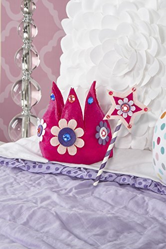 0744022450039 - PILLOW PUFFS MINI PRINCESS CROWN AND WAND CRAFT PARTY PACK, MAKES 6