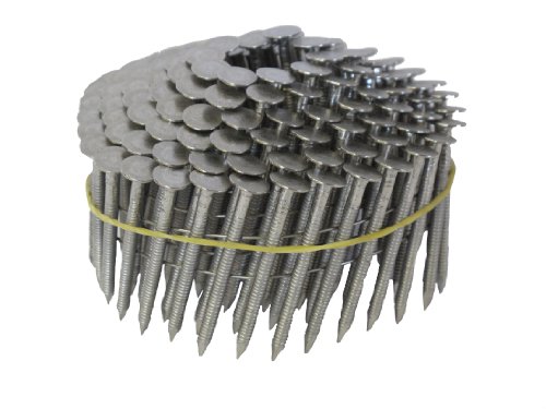 0744039056484 - SIMPSON SWAN SECURE S11A150RNBP 1-1/2-INCH BY 0.120 RING SHANK WIRE WELD 15-DEGREE T-304 STAINLESS STEEL COIL ROOFING NAILS, 600 PER PACK