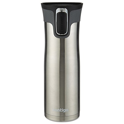 0744211445860 - CONTIGO AUTOSEAL WEST LOOP VACUUM INSULATED STAINLESS STEEL TRAVEL MUG WITH EASY CLEAN LID, 20OZ, STAINLESS STEEL