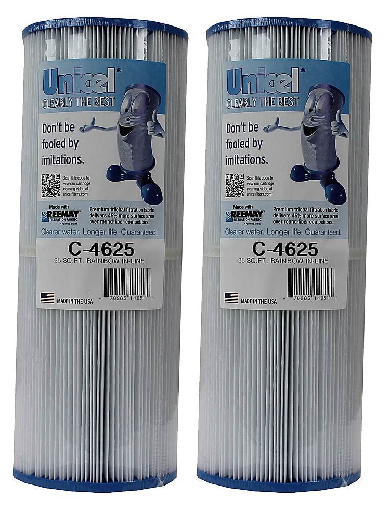 0744271310443 - UNICEL - RAINBOW PENTAIR IN-LINE REPLACEMENT SPA CLEANER FILTER CARTRIDGES (2 PACK)