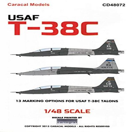 0744271642520 - CARCD48072 1:48 CARACAL MODELS DECALS - USAF T-38C TALON