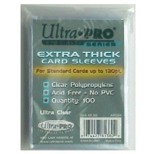 0074427813802 - ULTRA-PRO EXTRA THICK CARD SLEEVES FOR THICK JERSEY OR MEMORABILIA SPORTS TRADING CARDS