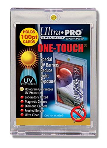 0074427819118 - 1 (ONE) 100PT ULTRA PRO ONE-TOUCH MAGNET CARD HOLDER FOR THICKER BASEBALL AND OTHER TRADING CARDS