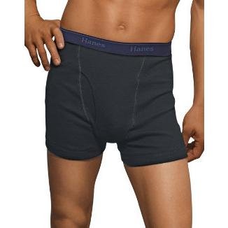 0744405366513 - HANES MEN'S BLUES BOXER BRIEFS WITH CONTRAST STITCHING AND COMFORT FLEXÂ® WAISTBAND 4-PACK, 2XL-ASSORTED BLUES