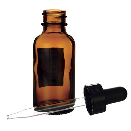 0744419304143 - AMBER GLASS BOTTLE WITH DROPPER 1 OZ UNIT