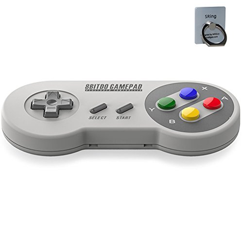 0744430810364 - 8BITDO SFC30 WIRELESS BLUETOOTH CONTROLLER DUAL CLASSIC JOYSTICK FOR IOS / ANDROID GAMEPAD - PC MAC LINUX WITH WILLGOO SRING SILVER