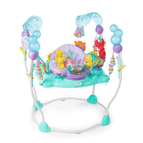 0074451167254 - BRIGHT STARTS DISNEY THE LITTLE MERMAID SEA OF ACTIVITIES BABY ACTIVITY JUMPER WITH INTERACTIVE TOYS, LIGHTS & MUSIC WITH DISNEY PRINCESS ARIEL, 6-12 MONTHS (BLUE)