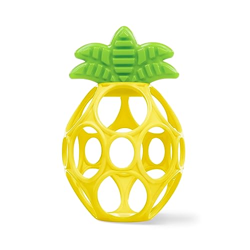0074451167599 - BRIGHT STARTS OBALL EASY GRASP PINEAPPLE TEETHER TOY, HOLD MY OWN COLLECTION, BPA FREE, UNISEX, NEWBORN AND UP