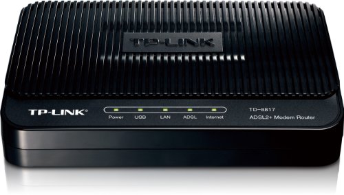 7445803201972 - TP-LINK TD-8817 ADSL2+ MODEM, 1 RJ45, 1 USB PORT, BRIDGE MODE, NAT ROUTER, ANNEX A, ADSL SPLITTER, 24MBPS DOWNSTREAM