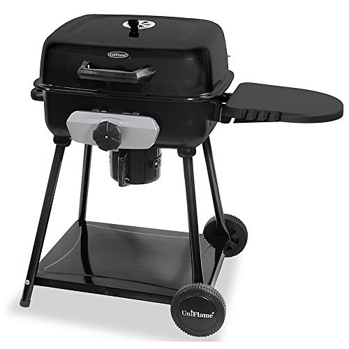 0744633895465 - UNIFLAME DELUXE 38-INCH BEST OUTDOOR CHARCOAL GRILL WITH A PATENTED ADJUSTABLE GRID AND WHEELS FOR EASY PORTABILITY (MADE IN USA)