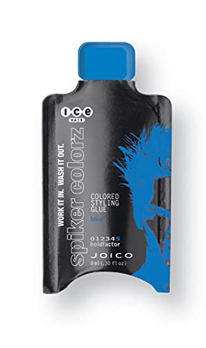 0074469490900 - JOICO ICE SPIKER COLORZ BLUE COLORED STYLING GLUE WATER- RESISTANT FOR MOST HAIR TYPES, BLUE, 0.30 FL. OZ.