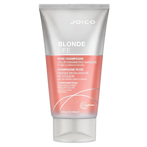 0074469539845 - JOICO BLONDE LIFE COLOR ENHANCING MASQUE | FOR BLONDE HAIR | COLOR DEPOSITING TREATMENT | MAINTAIN UNIQUE BLONDE TONES | FORTIFIED WITH MONOI & TAMANU OIL | ROSE CHAMPAGNE| 5.1 FL OZ