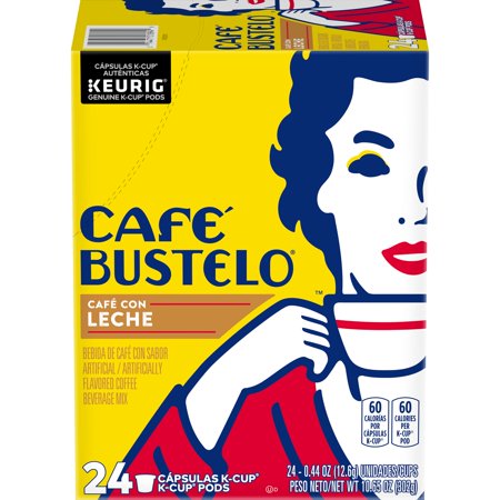 0074471018949 - (2 PACK) CAFE BUSTELO CAFE CON LECHE K-CUP COFFEE PODS, 24 COUNT FOR KEURIG AND K-CUP COMPATIBLE BREWERS (48 TOTAL COFFEE PODS)