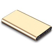 0744750366824 - MEROPE 10000MAH POWER BANK EXTERNAL BATTERY PORTABLE CHARGER FOR SMARTPHONES-GOLD