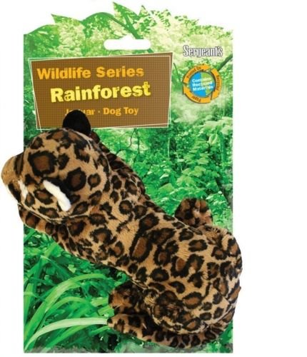 0744881170574 - SERGEANT'S PROTECTED WILDLIFE SERIES SMALL DOG TOY, ORANGATAN OR JAGUAR. ONE TOY PER PURCHASE.