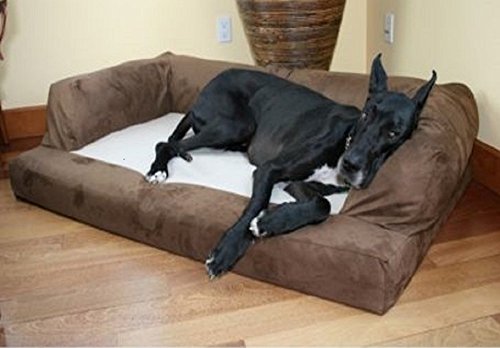 0744890252667 - XXL DOG BED ORTHOPEDIC FOAM SOFA COUCH EXTRA LARGE SIZE GREAT DANE - CHOCOLATE
