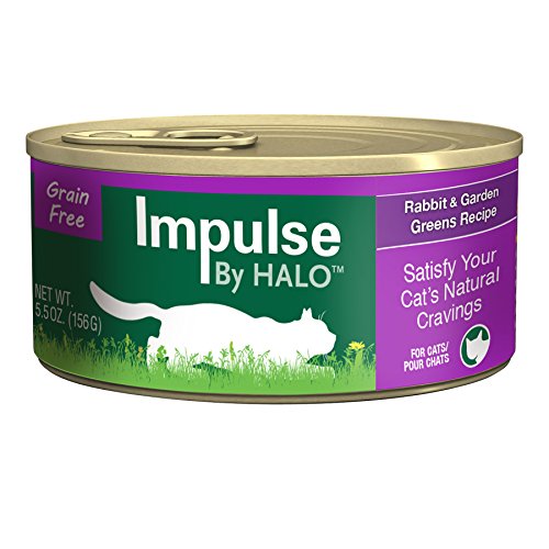 0745158400967 - HALO 12-PACK IMPULSE BY HALO RABBIT AND GARDEN GREENS CAT FOOD, 5.5-OUNCE