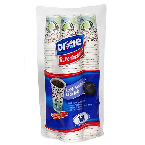 0745352115247 - DIXIE PERFECTOUCH INSULATED PAPER CUPS, COFFEE HAZE, 12 OZ. (160 CT.)