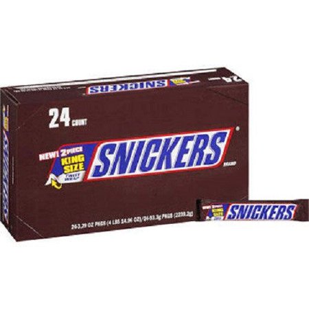 0745352116602 - SNICKERS CANDY BAR, KING SIZE (3.29 OZ. EA., 24 CT.)