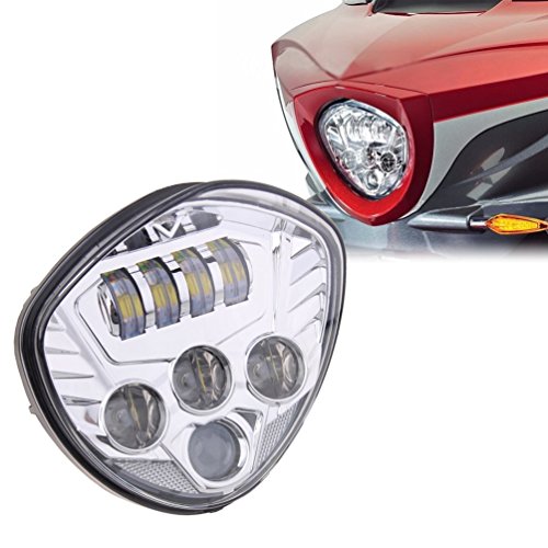 0745360257373 - PROAUTO MOTORCYCLE PARTS LED HEADLIGHT HEADLAMP KIT CHROME 12V WITH HIGH&LOW BEAM FOR FOR VICTORY CROSS COUNTRY