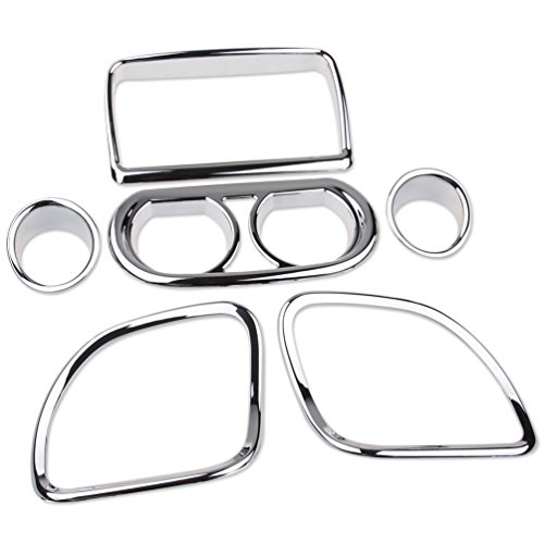 0745360257403 - PROAUTO CHROME 6 PCS STEREO ACCENT SPEEDOMETER SPEAKER TRIM RING SET FOR HARLEY ROAD GLIDE 2015~2016