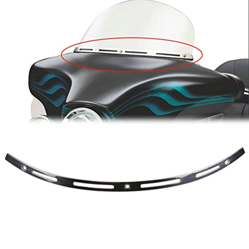 0745360257458 - PROAUTO BAR & SHIELD WINDSHIELD TRIM POLISHED STAINLESS STEEL FOR HARLEY DAVIDSON AND '86-LATER FLST