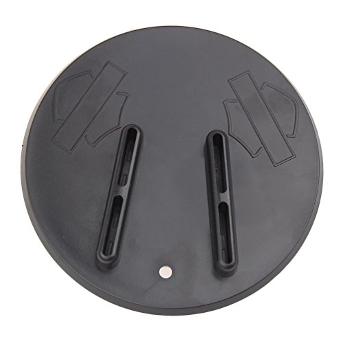 0745360257472 - PROAUTO BLACK MOTORCYCLE KICKSTAND PAD KICK STAND COASTER PUCK FOR HARLEY DAVIDSON TOURING SPORTSTER,MOTORCYCLE SPARE PARTS ACCESSORY KICKSTAND JIFFY STAND COASTER FOR HARLEY DYNA ELECTRA
